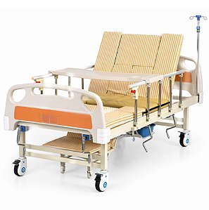Cama Hospitalar Até 210kg Com 4 Manivelas (Decúbito Lateral) Com Colchão Senior Care Confortmax