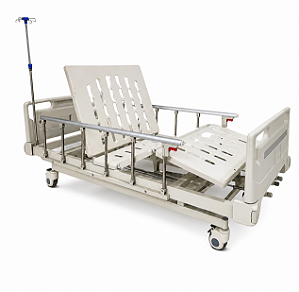 Cama Hospitalar Até 210kg 3 Manivelas Com Elevação De Altura - Supermedy