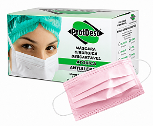 DUPLICADO - Máscara Descartável Tripla Lilás C/50 Unidades - ProtDesc