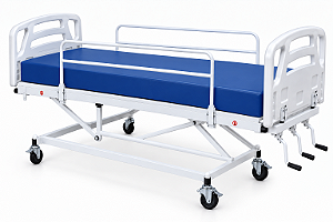 Kit Cama Hospitalar 3 Manivelas S-8800-B + Colchão D-33