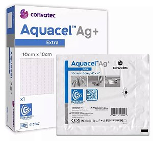 Curativo Aquacel AG + Extra 10cm x 10cm Caixa C/10 Unidades - Convatec