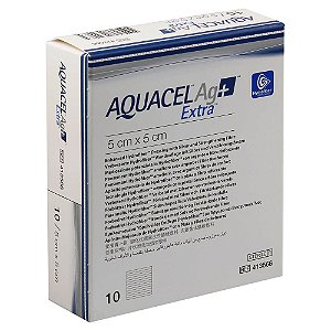Curativo Aquacel AG Extra 05cm x 05cm Cx C/10 - Convatec