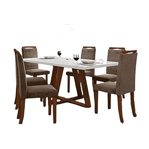 Mesa de Jantar Lizzi Com 6 Cadeiras