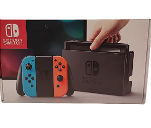 Console Nintendo Switch V1 na Caixa + Cartão MicroSD 64GB - DESBLOQUEADO - Nintendo