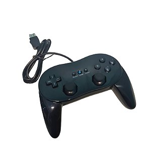 Controle Nintendo Wii Classic Controller Preto - Importado