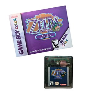 Jogo Nintendo Game Boy Color The Legend Of Zelda Oracle Of Ages + Manual - Nintendo