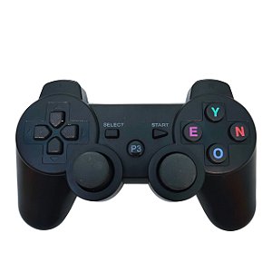 Controle PS3 Dualshock 3 Preto (Botões de Letras) - Importado