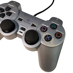 Controle Playstation 2 - PS2 - Prata - Sony