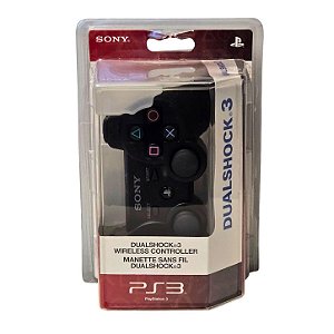 Controle PS3 - Dualshock 3 - Preto | Na Caixa - Sony