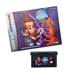 Jogo Nintendo Game Boy Advance The Adventures of Jimmy Neutron Boy Genius Attack Of The Twonkies + Manual - THQ