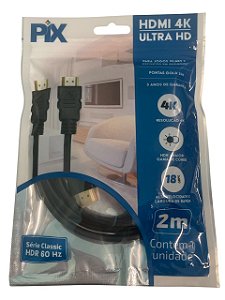 Acessório Cabo HDMI 2.0 1.4 - 2M - 3D Ultra HD 4K x 2K