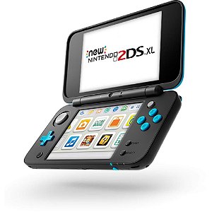 Usado Console Nintendo New 2DS XL Azul  + Carregador e Case - Nintendo