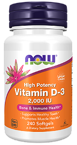 Vitamina D-3 2000UI Now
