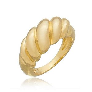 Anel Croissant Banhado a Ouro 18k