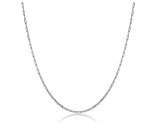Colar Elos  Banhado a Ouro Branco 70 cm