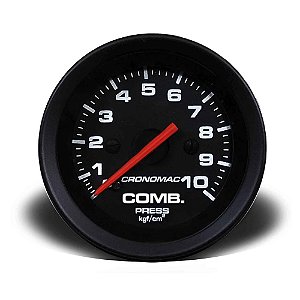 MANÔMETRO COMBUSTÍVEL 52MM MEC 10KG STREET PT (155200SP) CRONOMAC