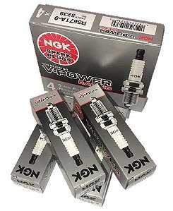 JOGO VELAS IGNIÇÃO 5 UNIDADES NGK V-POWER GRAU 9 R5671A-9 SEXTAVADO 16MM