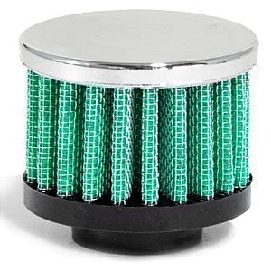 FILTRO AR RESPIRO DE ÓLEO TECIDO VERDE (RC118VD) RACE CHROME