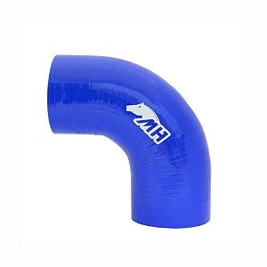 MANGOTE SILICONE CURVA 90º 3" AZUL (MHSH-90-76-125-A) METAL HORSE
