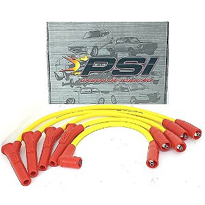 CABO VELA SILICONE 10MM VW AP AMARELO PONTA VERMELHA COM PINO (0060 - PSI 003) PSI