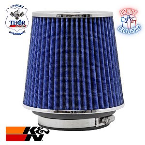 FILTRO AR DUPLO FLUXO AZUL (RG-1001BL) K&N