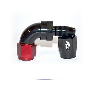 CONEXAO 8AN / AN8 90º PRETO E VERMELHO (MHCA-90-8-PV) METAL HORSE