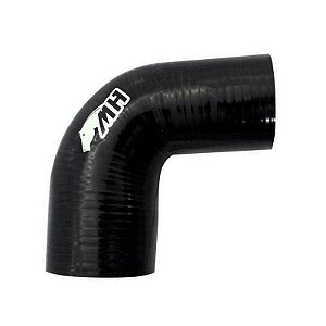 MANGOTE SILICONE REDUÇÃO CURVA 90º 3" x 2½" PRETO METAL HORSE