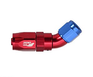 CONEXAO 4AN / AN4 45º AZUL E VERMELHO (MHCA-45-4-AV) METAL HORSE