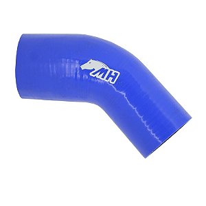 MANGOTE SILICONE CURVA 45º 3½" X 3" AZUL (MHSH-45-89-76-125A) METAL HORSE