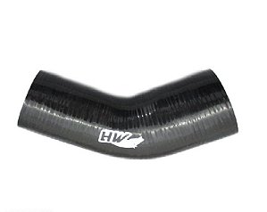 MANGOTE SILICONE CURVA 45º 3¼" x 3" PRETO (MHSH-45-83-76-125) METAL HORSE