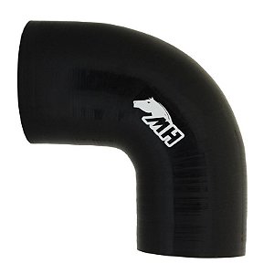 MANGOTE SILICONE REDUCAO CURVA 90º 4" X 3½" PRETO (MHSH-90-102-89-152) METAL HORSE