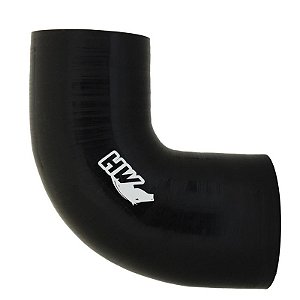 MANGOTE SILICONE REDUCAO CURVA 90º 4" X 3" PRETO (MHSH-90-102-76-125) METAL HORSE