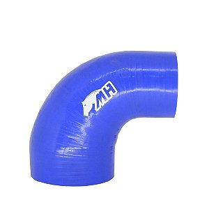 MANGOTE SILICONE CURVA 90º 3½" X 3" AZUL (MHSH-90-89-76-125A) METAL HORSE