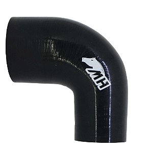 MANGOTE SILICONE REDUCAO CURVA 90º 3" x 2" PRETO (MHSH-90-76-51-125) METAL HORSE