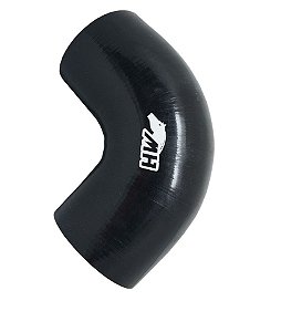 MANGOTE SILICONE CURVA 90º 3" PRETO (MHSH-90-76-150-250) METAL HORSE