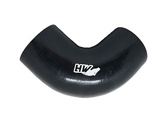 MANGOTE SILICONE CURVA 90º 3½" PRETO (MHSH-90-89-125) METAL HORSE