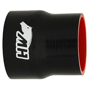 MANGOTE SILICONE REDUÇÃO RETO 3" X 2½" PRETO (MHSH-R-76-63-100) METAL HORSE