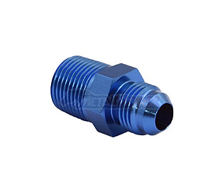 NIPLE CONEXAO AMERICANA 06AN X 3/8 AZUL (MHNPT-38-6-A) METAL HORSE