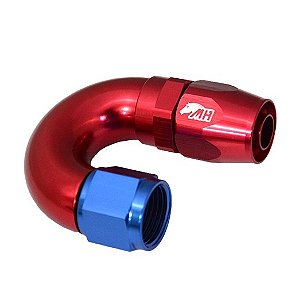 CONEXAO 10AN / AN10 180° AZUL E VERMELHO (MHCA-180-10-AV) METAL HORSE