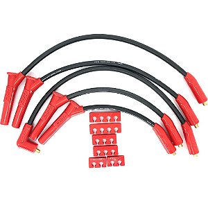 CABO VELA SILICONE 10MM OPALA 4CC PRETO PONTA VERMELHA COM PINO (PSI 019) PSI