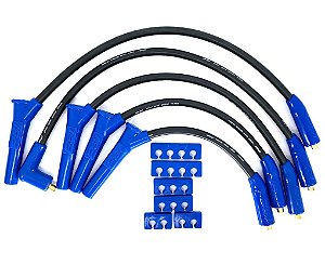 CABO VELA SILICONE 10MM OPALA 4CC PRETO PONTA AZUL COM PINO (PSI 019) PSI