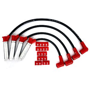 CABO VELA SILICONE 10MM CORSA/PALIO PRETO PONTA VERMELHA COM PINO (PSI 018) PSI