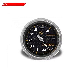 MANÔMETRO TURBO 60MM MECÂNICO 4KG CARBONO (156304CO) CRONOMAC