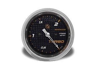MANÔMETRO TURBO 60MM MECÂNICO 2KG CARBONO CRONOMAC