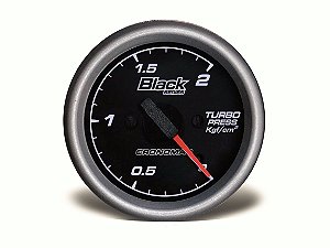MANÔMETRO TURBO 60MM MECÂNICO 2KG BLACK CRONOMAC
