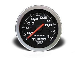 MANÔMETRO TURBO 52MM MECÂNICO 1KG SPORT (155301TP) CRONOMAC