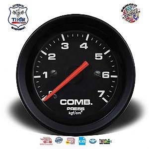MANÔMETRO COMBUSTÍVEL 52MM MEC 7KG STREET PT (155207SP) CRONOMAC
