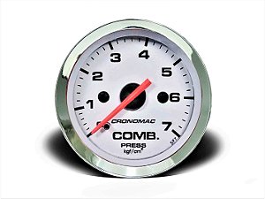 MANÔMETRO COMBUSTÍVEL 52MM MEC 7KG CROMA BR (155207CB) CRONOMAC