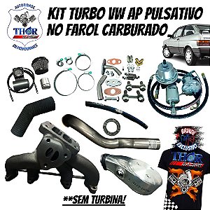 KIT TURBO VW AP 1.6/1.8/2.0 CARBURADO PULSATIVO NO FAROL SEM TURBINA