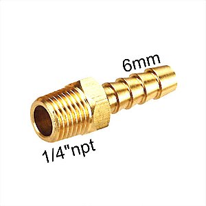 NIPLE LATÃO 1/4" X 6MM BEEP TURBO